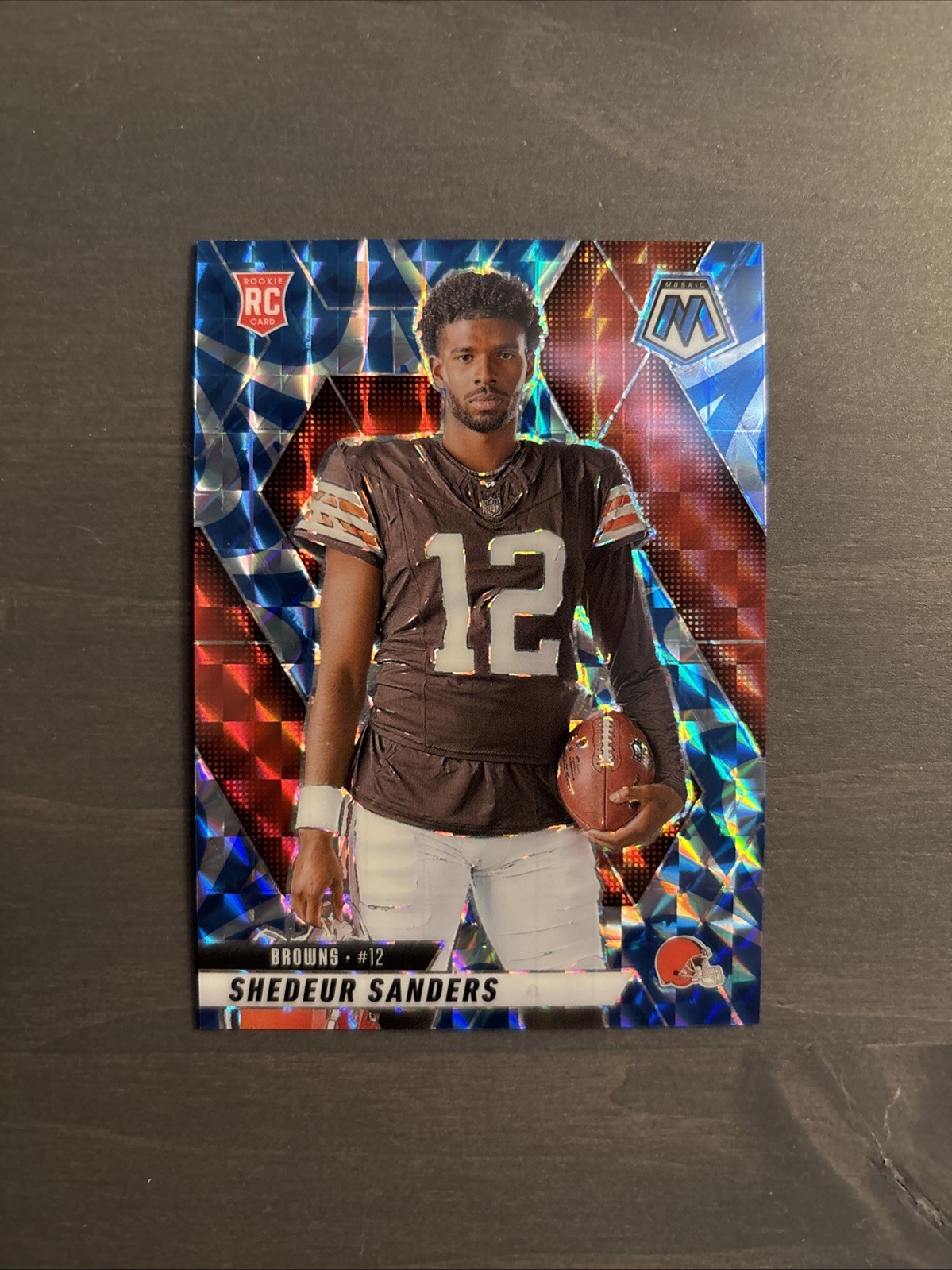 2025 Mosaic Football Shedeur Sanders Blue Reactive Variation #290 (RC)