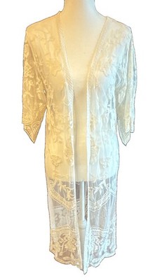 Ember Ivory Lace Boho Shawl Size S