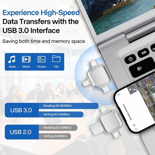 2TB USB3.0 Flash Drive Externer Speicher Speicher Stick Typ-c Für iPhone Samsung - Bild 5 von 10
