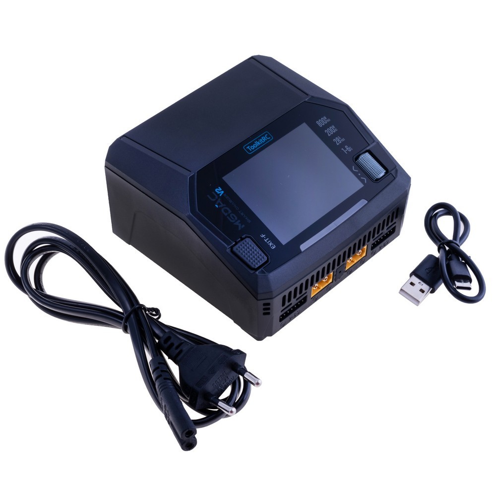 ToolkitRC M6DAC V2 Dual Charger 2x400W 700W Sync 28A IPS 2.8 USB-C