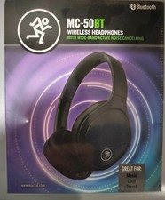 Mackie MC-50BT Wireless Headphones w/ANC, Includes Hard Case  USB C Cable, New 