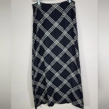 Express Vintage Rayon USA Maxi Skirt Back Slit Size 9/10