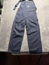 Vtg Sears Tradewear Mens Bib Overalls Size 34X30 Denim UNION MADE USA Workwear