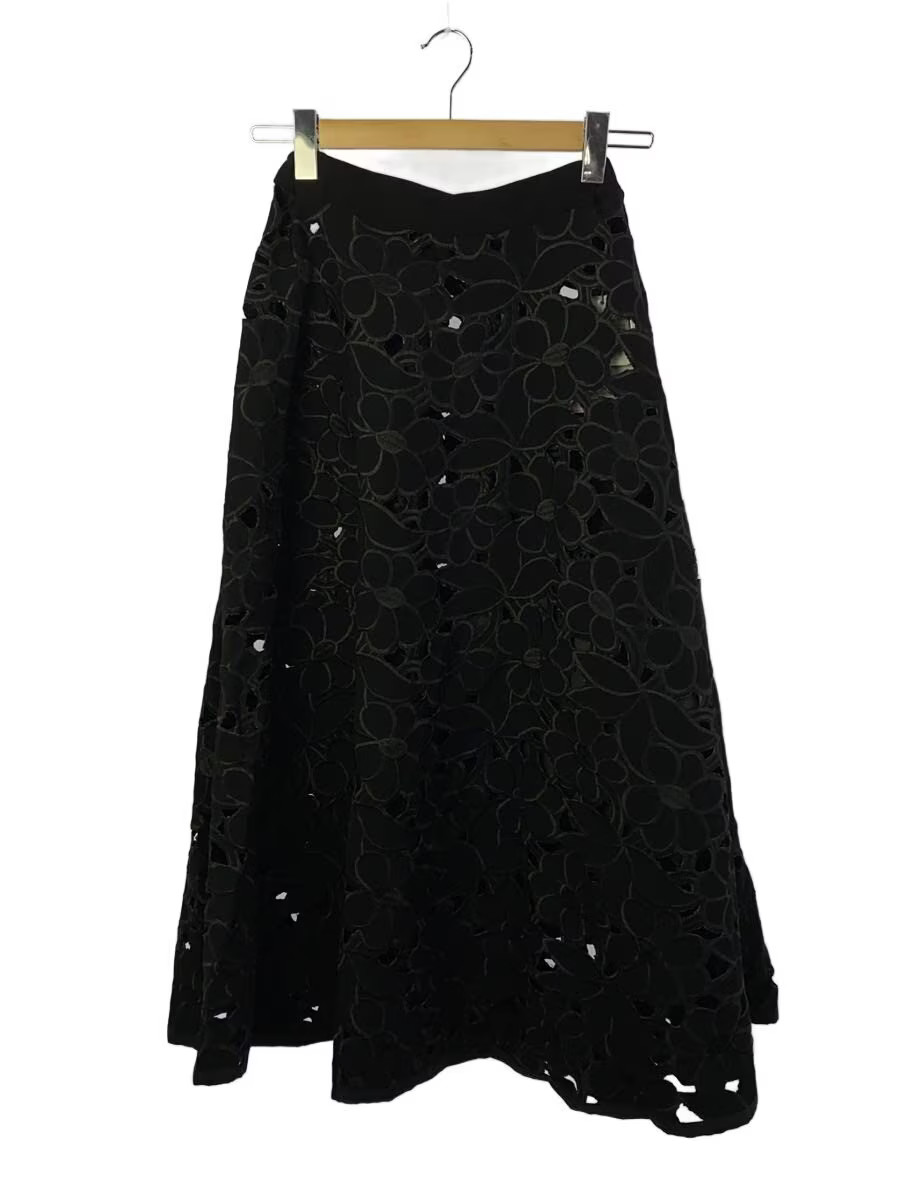 AMERI VIOLA CUTWORK FLARE SKIRT FREE Polyester Bl… - image 1