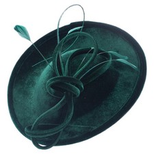Elegant Women Loop Velvet Wedding Occasion Church Fascinator Headpiece Hat