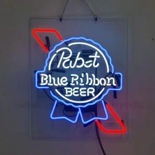 Pabst Blue Ribbon Beer Acrylic 20"x16" Neon Sign Light Lamp Bar Pub Wall Decor
