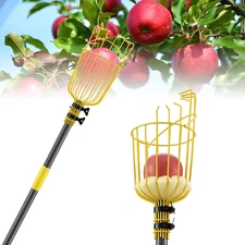 10FT Fruit Picker, Adjustable Fruits Picker Tool with Lightweight Pole and Big B