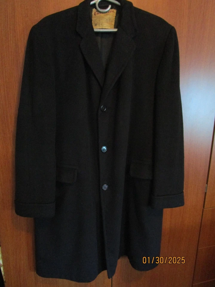 Abrigo largo para hombre Vintage Cashmere Mink talla L XL 42 44 Por favor, LEE la descripción Foto 2 de 4