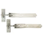 Adjustable Gate Hinges Hook And Band Galvanised Steel Heavy Duty Pair 10" or 12"