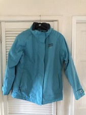 Geographical Norway Ladies Aqua Blue Winter Coat Jacket Ski Snowboard Uk 12