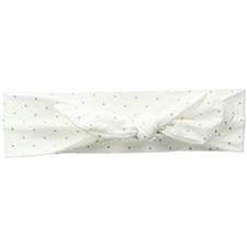 Mud Pie Baby Girls' Headband Hair Accessory, Ivory/Gold, One Size