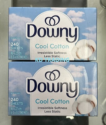 (480-Pk) Downy LAUNDRY Irresistible Softness Dryer Sheets COOL COTTON