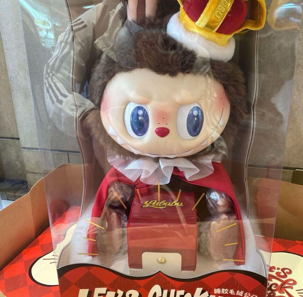 POP MART THE MONSTERS Let's Checkmate Plush Toy LABUBU KING POP MART THE MONSTERS Let's Checkmate Plush Toy LABUBU KING