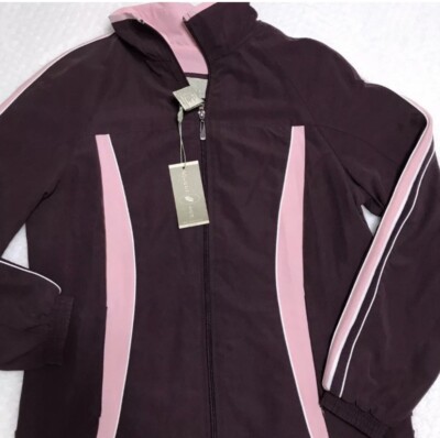 Green Tea Womens Small Purple Full Zip Jacket NEW Lightweight Soft Shell