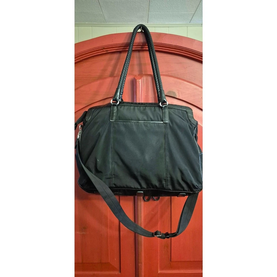 Brighton MAXWELL Smart Tech портфель Дамская сумка через плечо кожи нейлона EUC $555 - Изображение 3 из 4