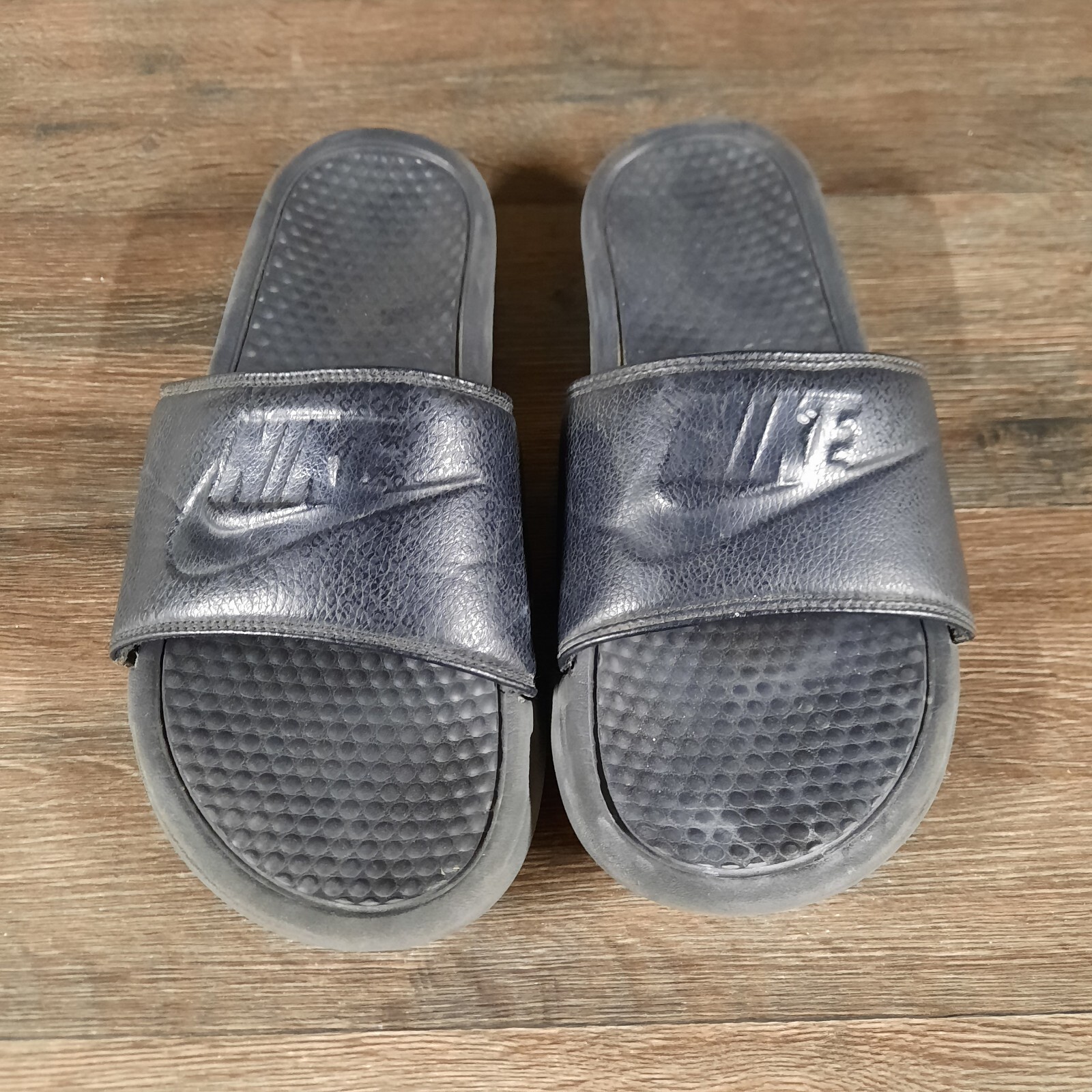 Nike Benassi JDI Mens Slide Sandals Triple Black Size… Gem