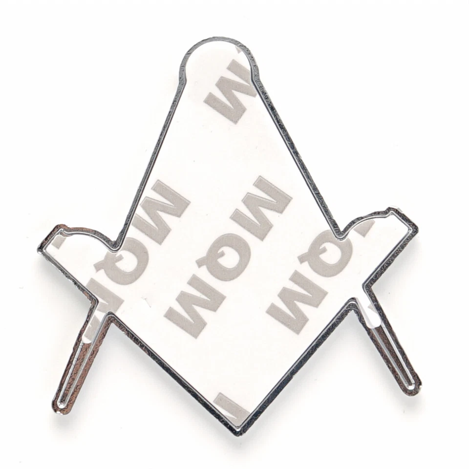 Chrome Black Master Mason Emblem Car Freemasonry Badge for Sierra Ram Titan F150 — 第 2/2 张图片