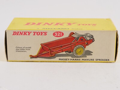 Dinky Toys Gb n°321 Massey Harris Manure spreader remorque épandeur fumier boîte | eBay