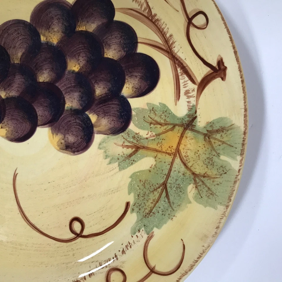Tabletops Unlimited VINO Grapes 10.75 inch Dinner Plates Hand Painted Collection - Image 3 of 4