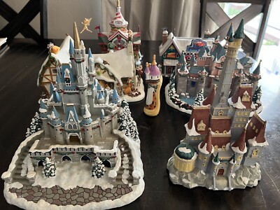 Disney クリスマス城の装飾品 ONE OF A KIND RARE Disney Princess christmas village Castle dept