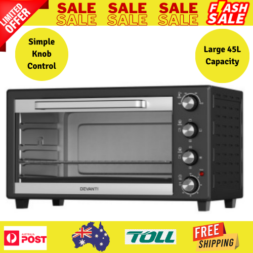 Devanti Electric Convection Oven Bake Benchtop Portable Rotisserie