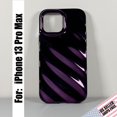 Case for iPhone 13 Pro Max - Metallic Purple | Mirrored 3D Water Ripple