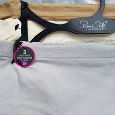 NWT Three Pairs Women's 2X Rene Rofe Seamless High Waisted Brief Panties