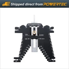 POWERTEC 80023 Universal 5-in-1 Measuring Gauge - Drill Point, Chisel Angle, etc