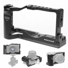 FEICHAO Camera Cage w Cold Shoe Mount for ARRI Handle for Canon EOS M6 Mark II