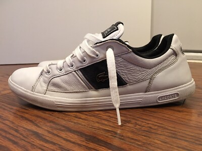 Lacoste Europa BWP SPM, Men's Fashion Sneakers, White/Black, Size