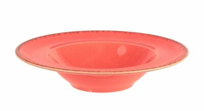 6x Porcelite Seasons Coral Pastateller 26cm/10'' glasiertes Porzellan Geschirr