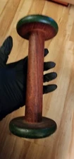 Vintage Clayton Bradford Wooden Textile Mill Thread Spool 9" Great Display Item