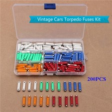 200PCS CONTINENTAL CAR FUSE TORPEDO BULLET CLASSIC CAR FUSES TOOL SET