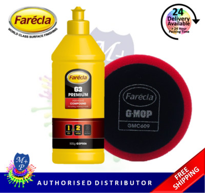 Farecla G3 Premium 500g + GMC609 High Cut Schaum entfernen P1500 Wirbel/Schleifspuren