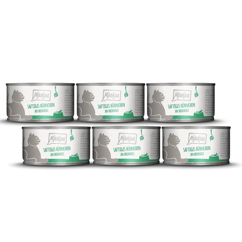 MjAMjAM – Alimentation Humide Premium Pour Chat : Poulet Juteux & Brocoli, Sans Céréales, 200g, Teneur En Viande Extra élevée