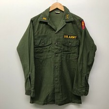 Vintage OG107 / OD Fatigue Shirt, Size 15 1/2" x 33" US Army 1960-70's G-16