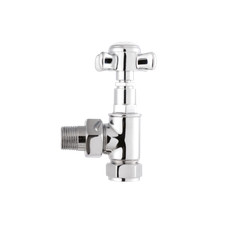 Image of Square Round Angled Straight Radiator Valves Towel Rail Rad Pair Manual 15mm