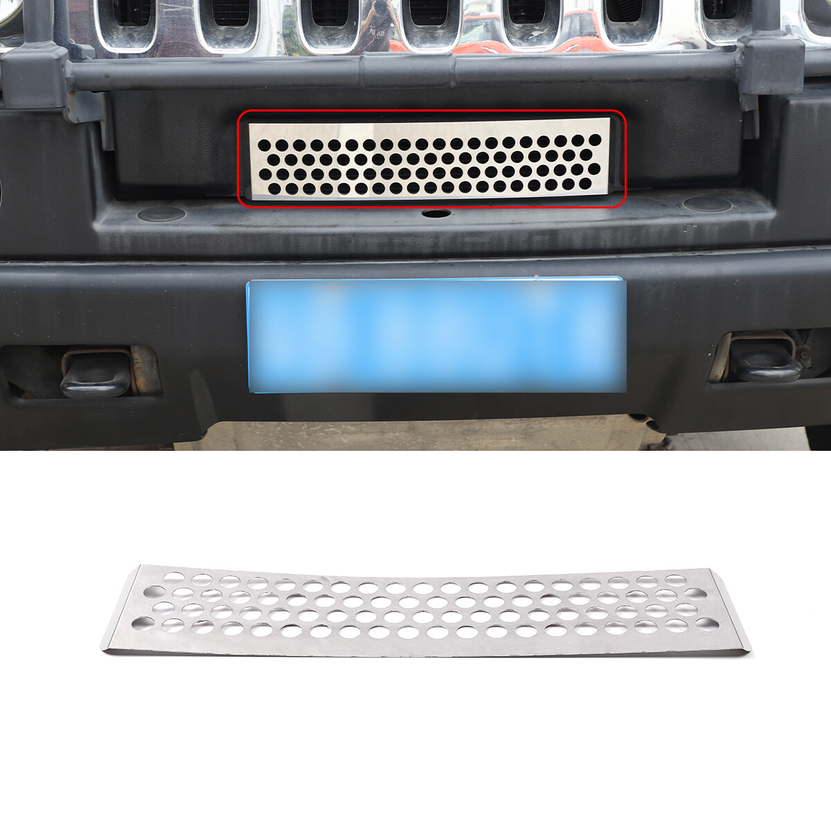 Stainless Steel Front Grille Vent Trim Frame Cover For Hummer H2 