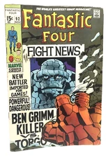 Vtg Marvel Comics Group Fantastic Four Fight News November 1969