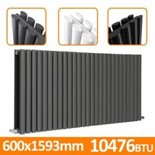 Vertical Horizontal Designer Bathroom Oval Column Radiator White Anthracite Rad