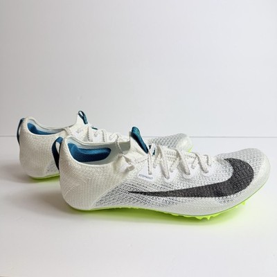 Nike Zoom Superfly Elite 2 Flyknit White Green Spikes FZ9662-100 Men s Size 7.5