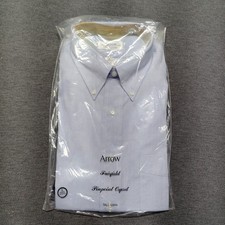 NWT Arrow Fairfield Pinpoint Oxford Long Sleeve Dress Shirt Size 16 Tall