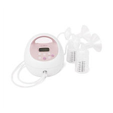 Spectra Double Electric Breast Pump Digital Timer Kit Bottles White Pink