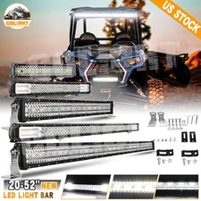 Straight/Curved LED Light Bar Triple Row SpotFlood combo For Jeep ATV UTV Can Am