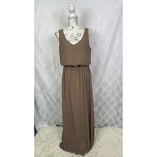 Show Me Your Mumu Kendall Maxi Dress Dune Chiffon Size L NWT