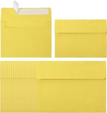 60Pack A2 Envelopes, Self Seal Yellow Invitation Envelopes 4-3 8 x 5-3 4 for Pos