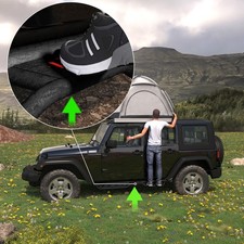 Drop Down Steps for Jeep Wrangler JK 4-Door 2007-2018, Black