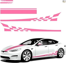 5PCS Car Side Sticker Rear View Mirror Stickers Auto Hood Sticker Body Racin