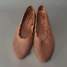 Skechers Cleo 2.0 Slip On Womens Ballet Flats Stretch Size 6 Mocha Comfy
