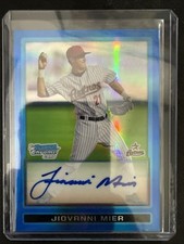 2009 Bowman Draft Prospects Chrome Blue Refractor /150 Jio Mier Jiovanni Auto